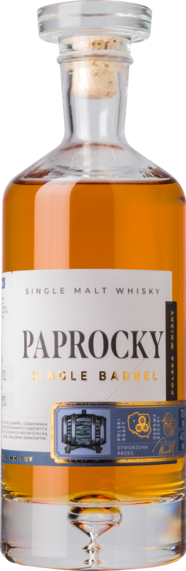 Paprocky Single Barrel Whisky 70cl